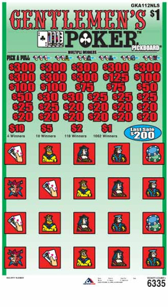 Gentlemen's Poker PK 3W $1 8@$300 $1B 20% 6335 LS