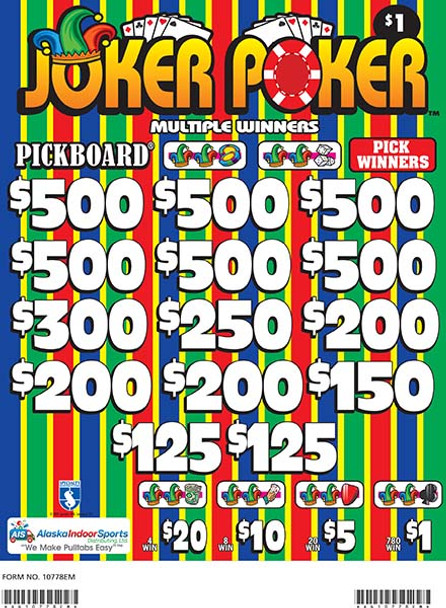 Joker Poker Embedded PK 3W $1 6@$500 $1B 20% 7000