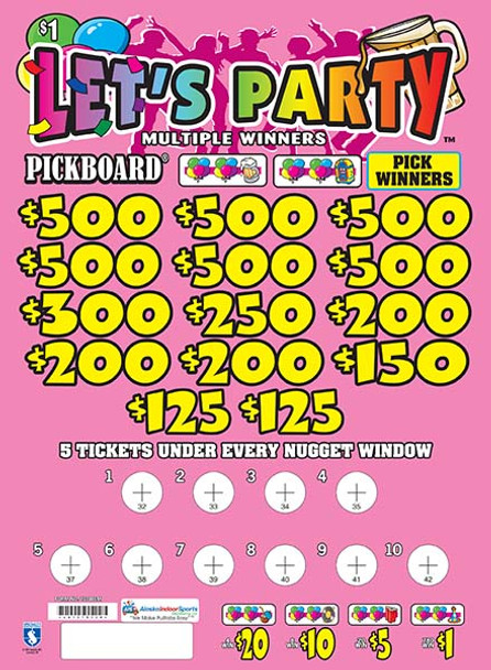 Let's Party Embedded PK 3W $1 6@$500 $1B 20% 7000