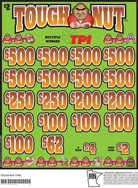 Tough Nut 3W $2 8@$500 $2B 24% 3960