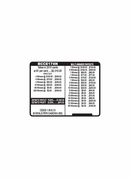 Bullseye Criss Cross 3W $1 4@$100 $2B 20% 2310