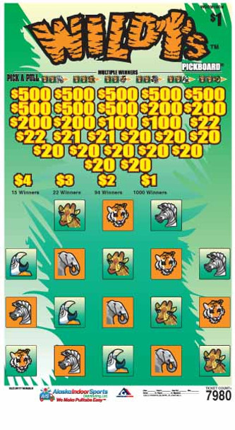 Wild 1's PK 3W $1 8@$500 $1B 17% 7980