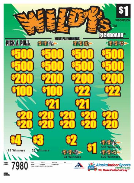 Wild 1's PK 3W $1 8@$500 $1B 17% 7980