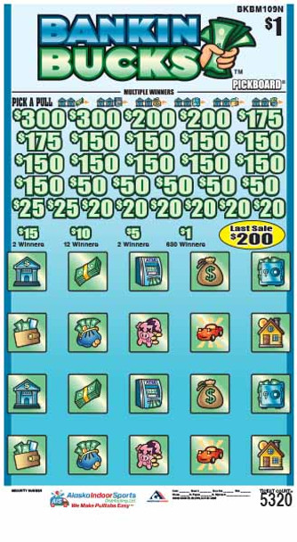 Bankin Bucks PK 3W $1 18@$150 (2@$300) $1B 20% 5320 LS