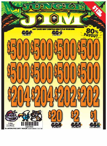 Jungle Jim 3W $1 8@$500 $1B 20% 8036