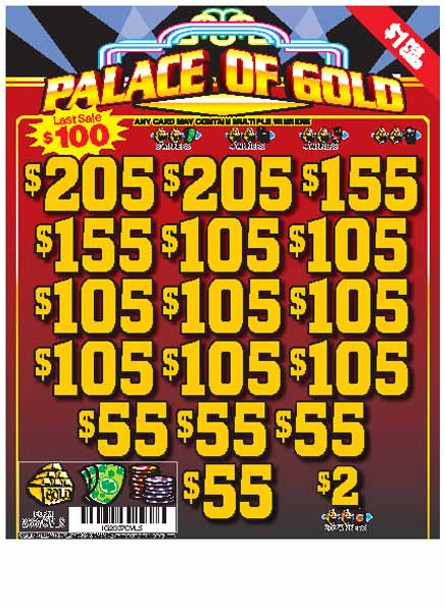 Palace of Gold 3W $1 10@$100 (2@$205) $2B 17% 2744 LS