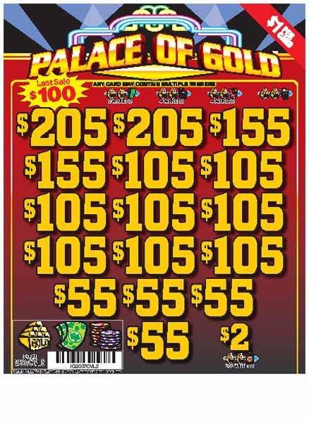 Palace of Gold 3W $1 10@$100 (2@$205) $2B 17% 2744 LS
