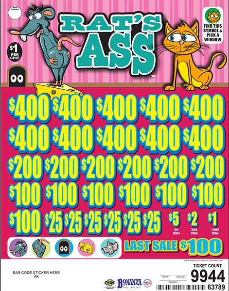 Rat's Ass Big Pic Chip $1 10@400 $1B 22% 9944 LS
