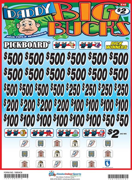 Daddy Big Bucks Big PK 3W $2 16@$500 $2B 23% 7920