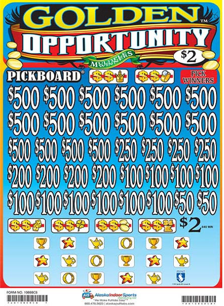 Golden Opportunity Big PK 3W $2 16@$500 $2B 23% 7920