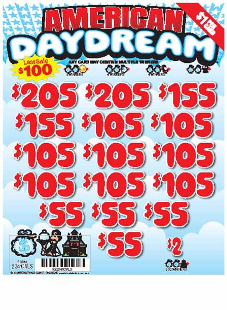 American Daydream 3W $1 10@$100 (2@$205) $2B 16% 2744 LS