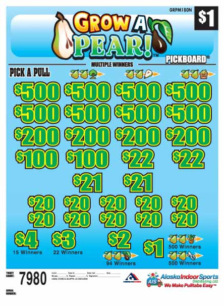 Grow a Pair! PK 3W $1 8@$500 $1B 17% 7980