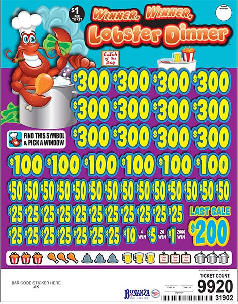 Winner Winner Lobster Dinner Big Pic 3W $1 12@$300 $1B 22% 9920 LS