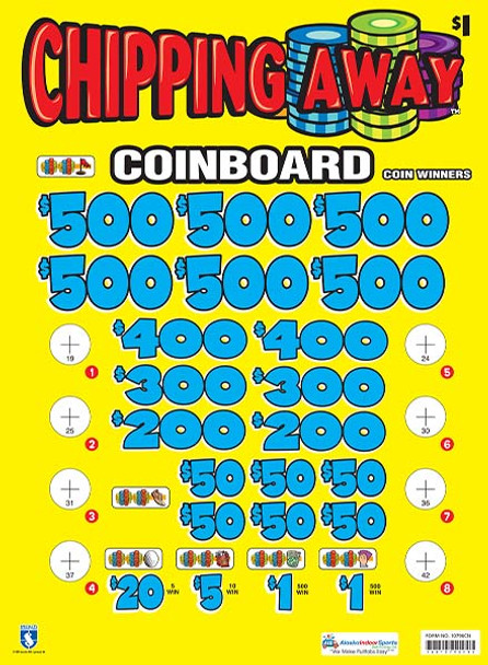 Chipping Away Coinboard 3W $1 6@$500 $1B 24% 8280