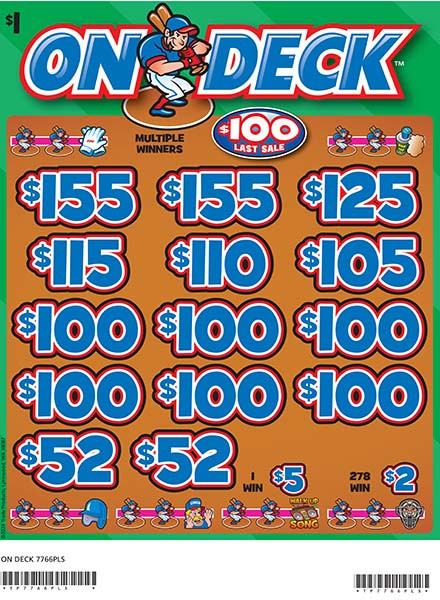 On Deck 3W $1 12@$100 (2@$155) $2B 19% 2640 LS