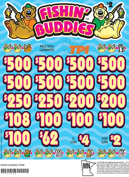Fishin' Buddies 3W $2 8@$500 $2B 24% 3960