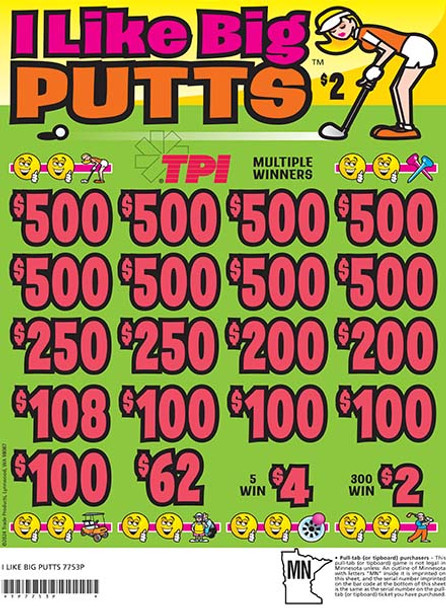 I Like Big Putts 3W $2 8@$500 $2B 24% 3960