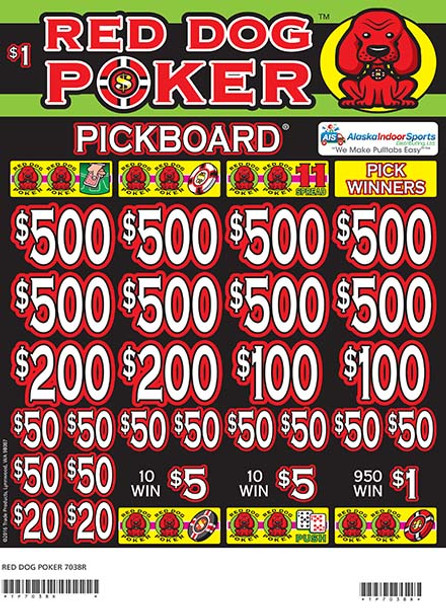 Red Dog Poker PK 3W $1 8@$500 $1B 25% 8200