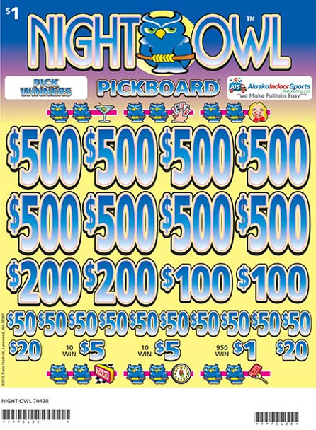 Night Owl PK 3W $1 8@$500 $1B 25% 8200
