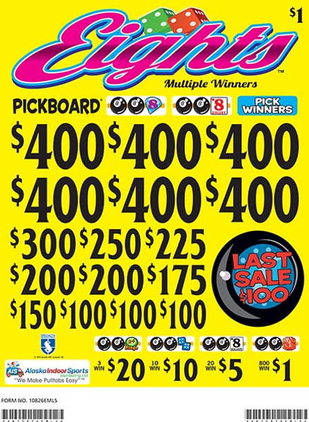 Eights Embedded PK 3W $1 6@$400 $1B 23% 7000 LS