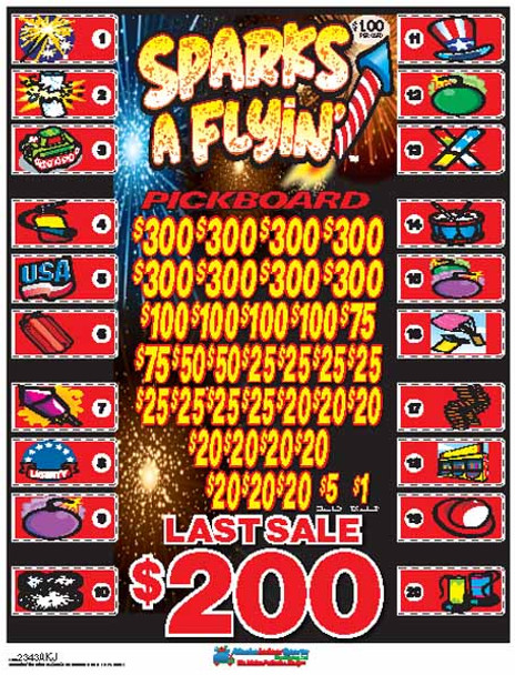 Sparks A Flyin' PK 3W $1 8@$300 $1B 21% 6370 LS