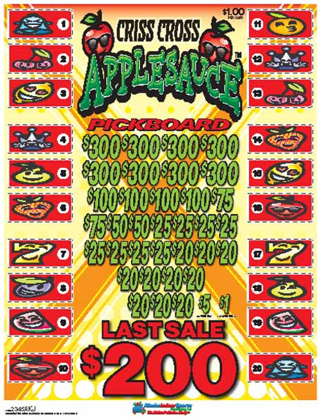 Criss Cross Applesauce PK 3W $1 8@$300 $1B 21% 6370 LS