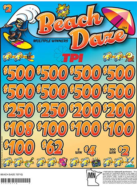 Beach Daze 3W $2 8@$500 $2B 24% 3960