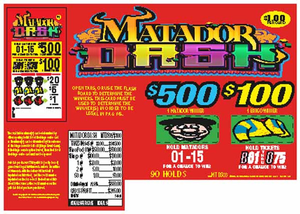 Matador Dash Verifier 5W $1 1@$500 $1B 28% 945