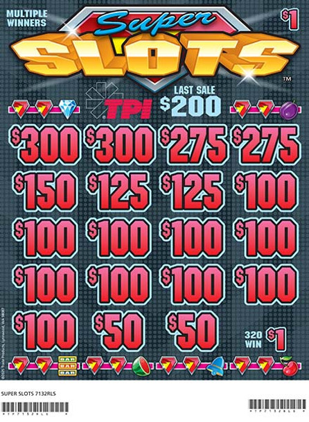Super Slots 3W $1 4@$250 (2@$300) $1B 20% 3960 LS