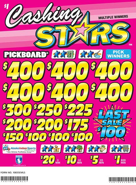 Cashing Stars Embedded PK 3W $1 6@$400 $1B 23% 7000 LS