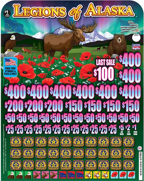 Legions of Alaska Big Pic 3W $1 8@$400 $1B 23% 8480 LS