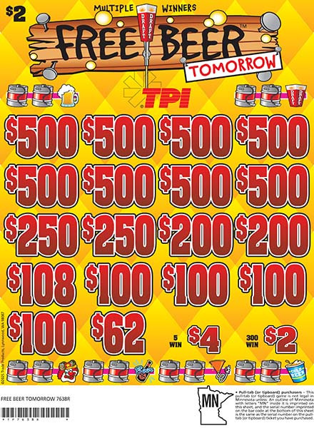 Free Beer Tomorrow 3W $2 8@$500 $2B 24% 3960