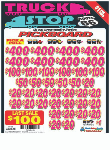 Truck Stop PK 3W $1 8@$400 $1B 20% 7252 LS