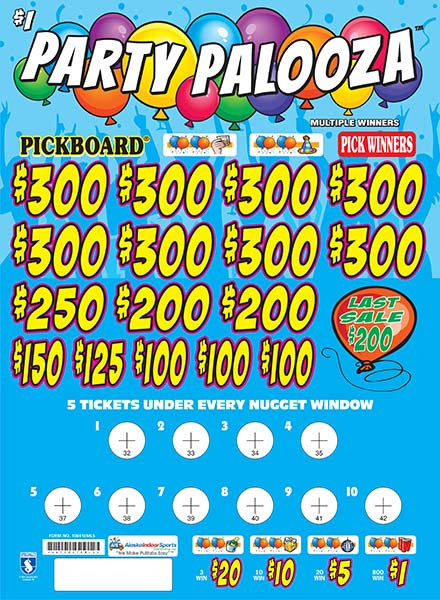 Party Palooza Embedded PK 3W $1 8@$300 $1B 21% 6200 LS