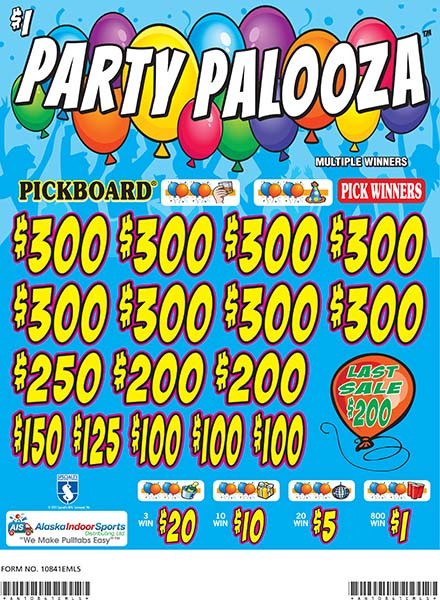 Party Palooza Embedded PK 3W $1 8@$300 $1B 21% 6200 LS