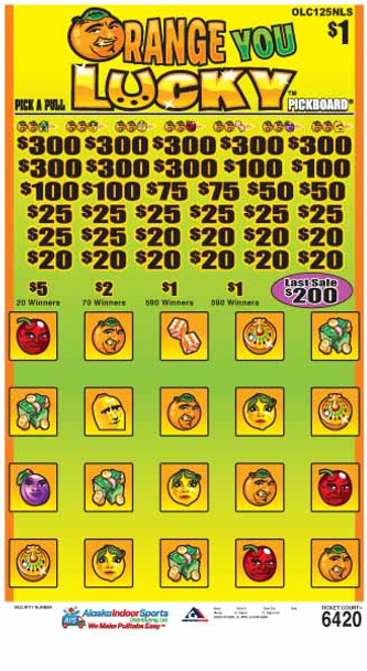 Orange You Lucky PK 5W $1 8@$300 $1B 21% 6420 LS