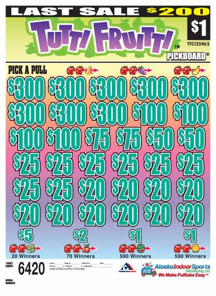 Tutti Fruitti PK 5W $1 8@$300 $1B 21% 6420 LS