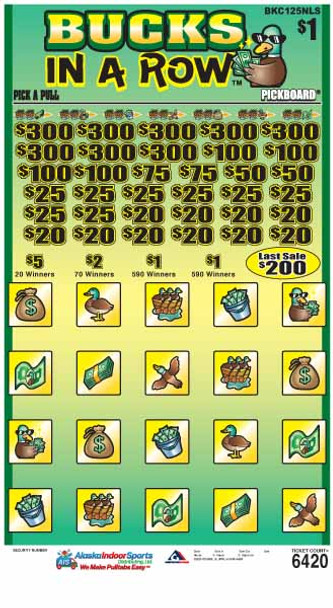 Bucks in a Row PK 5W $1 8@$300 $1B 21% 6420 LS