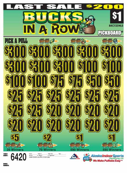 Bucks in a Row PK 5W $1 8@$300 $1B 21% 6420 LS