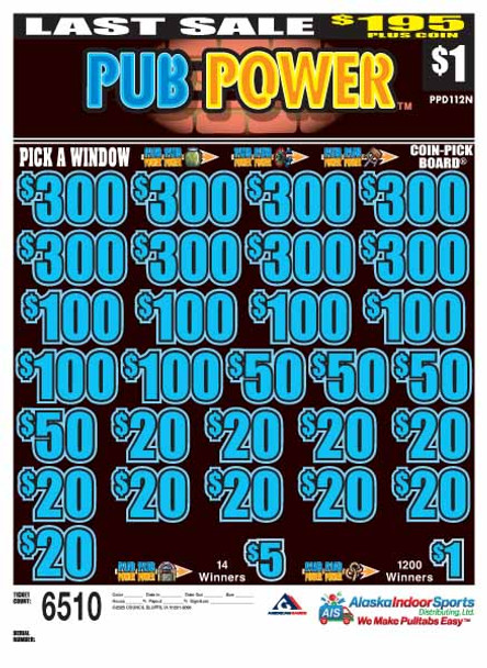 Pub Power Coin-Pick Board 3W $1 8@$300 $1B 25% 6510 LS