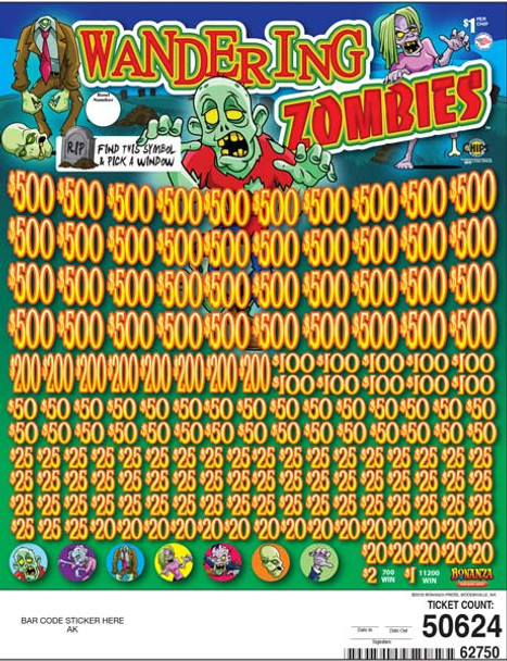Wandering Zombies Big Pic Chip $1 40@$500 $1B 24% 50624