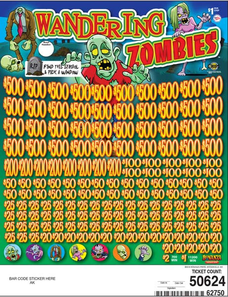 Wandering Zombies Big Pic Chip $1 40@$500 $1B 24% 50624