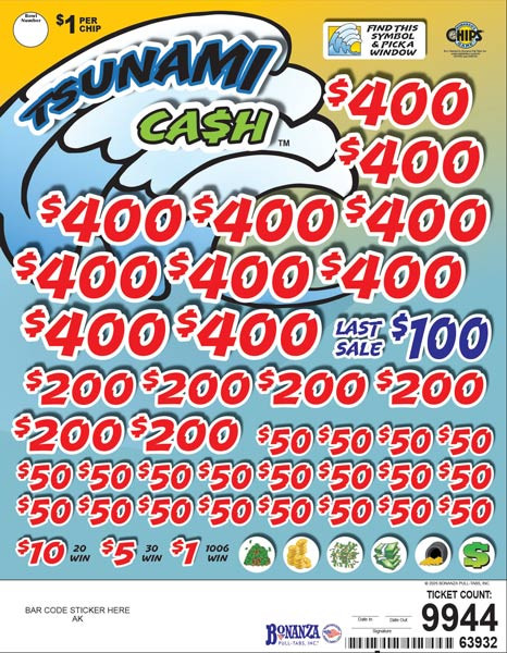 Tsunami Cash Big Pic Chip $1 10@$400 $1B 23% 9944 LS