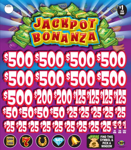 Jackpot Bonanza Big Pic Chip $1 9@$500 $1B 23% 9944