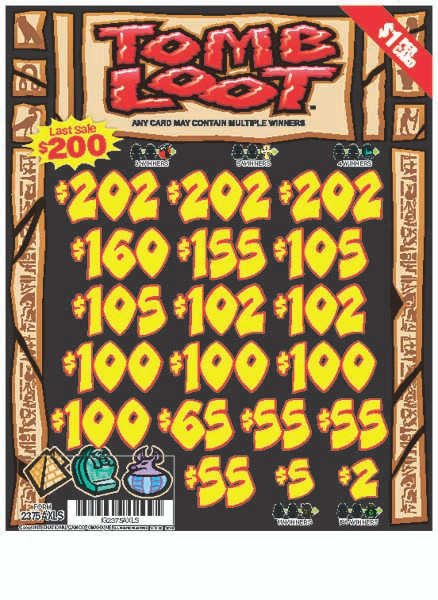 Tomb Loot 3W $1 16@$100 (3@$202) $2B 19% 3185 LS