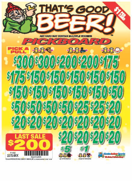 That's Good Beer! PK 3W $1 18@$150 (2@$300) $1B 19% 5292 LS