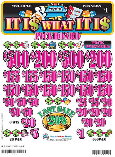 It is What It is PK 3W $1 18@$150 (2@$300) $1B 19% 5320 LS