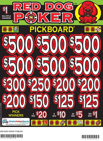 Red Dog Poker Embedded PK 3W $1 6@$500 $1B 20% 7000