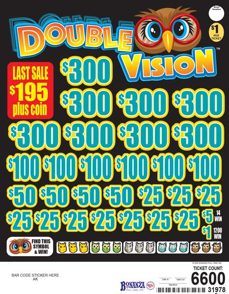 Double Vision Coinboard 3W $1 8@$300 $1B 26% 6640 LS