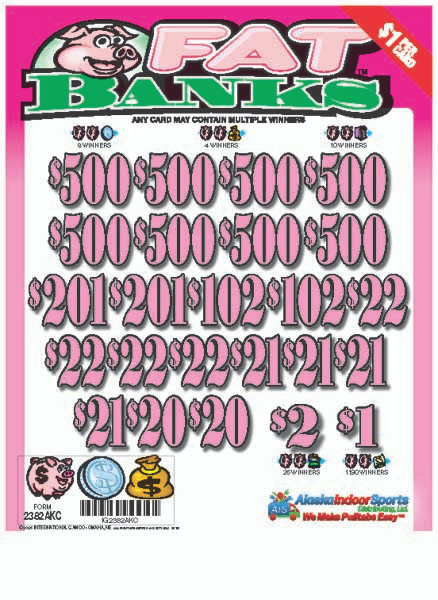 Fat Banks 3W $1 8@$500 $1B 25% 8036